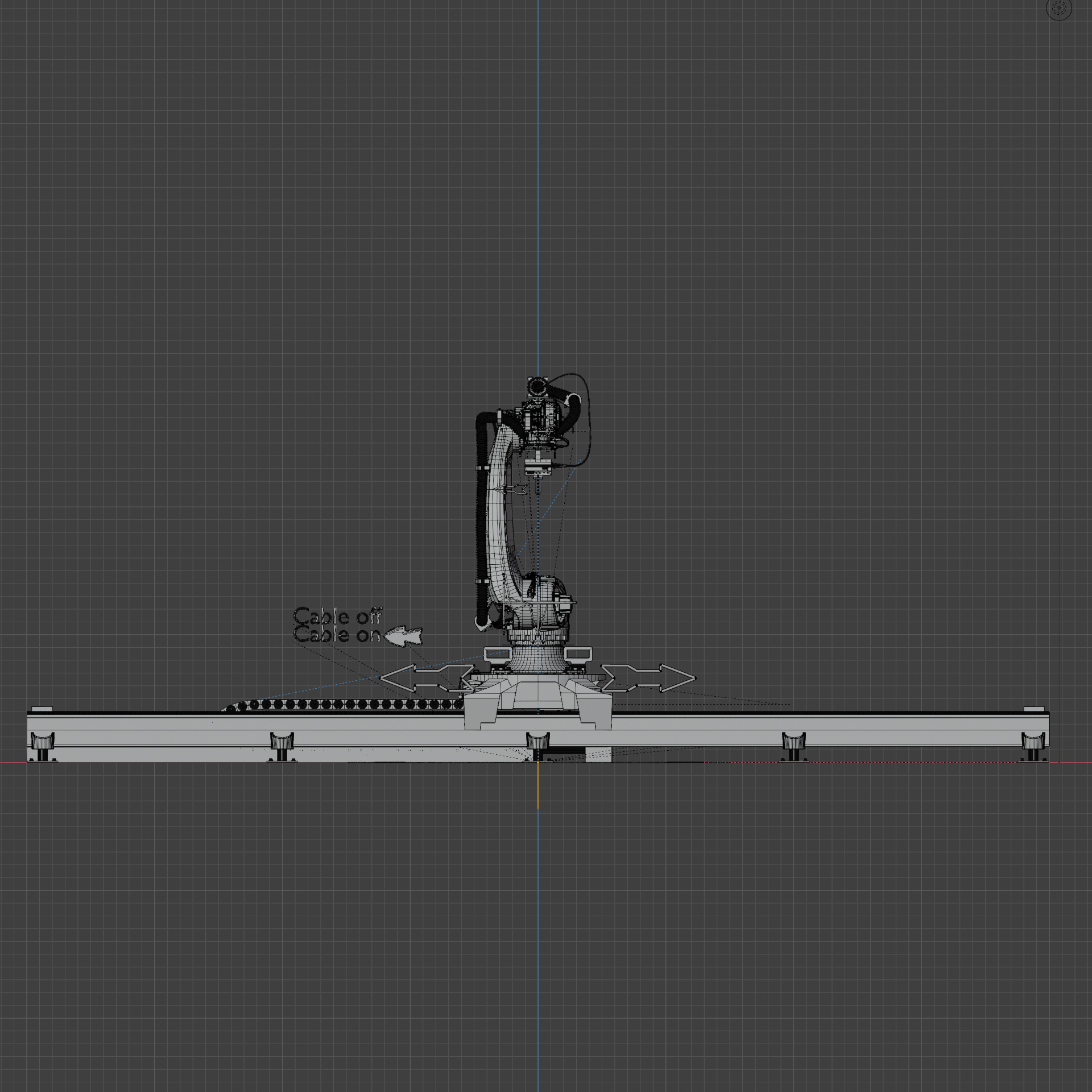 Industrial robot KUKA KR210 + Flange + Linear + Gripper+ Armature (Bones) preview image 9
